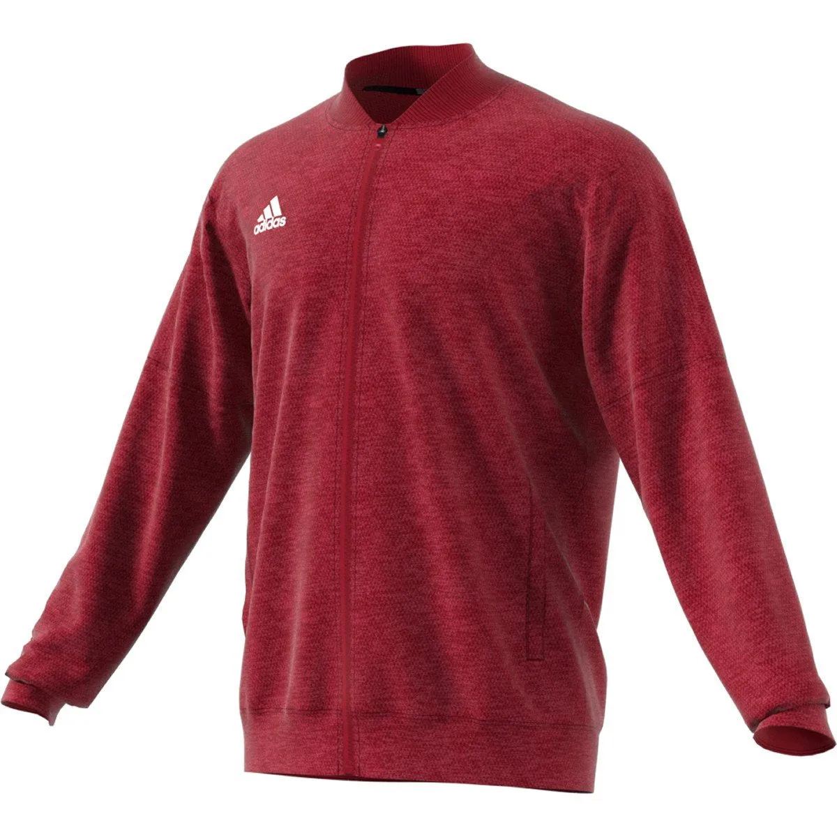 adidas Men's Power Red Melange Team Issue Bomber Jacket