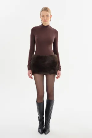 ARCILA | Faux Fur Micro Mini Skirt