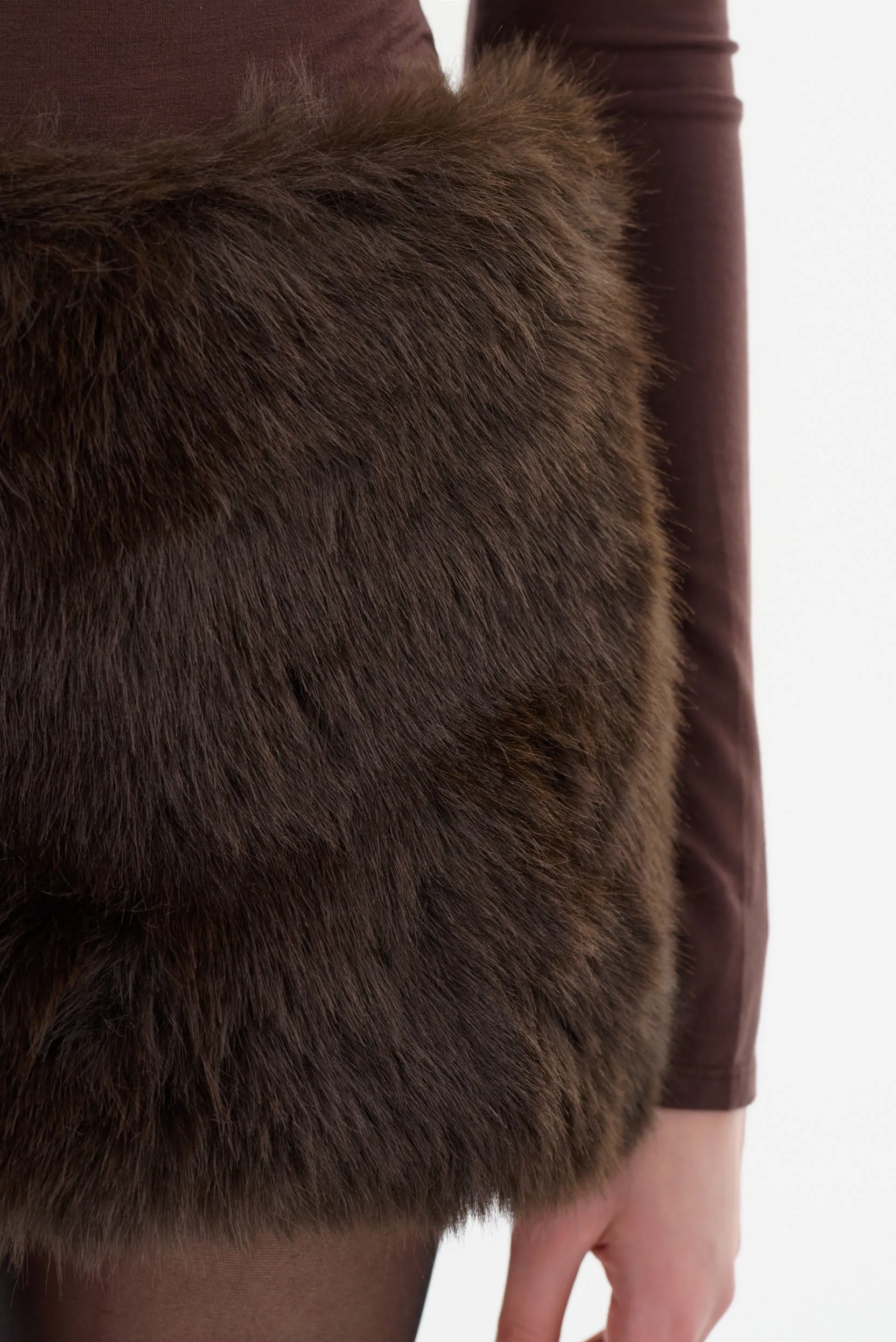 ARCILA | Faux Fur Micro Mini Skirt