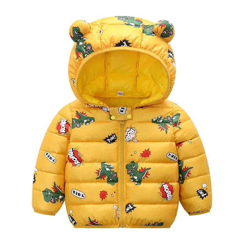 Baby Boys/Girls Cartoon Print Hooded Parka/Jackets