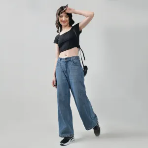 Baggy Jeans & Corset Crop Top