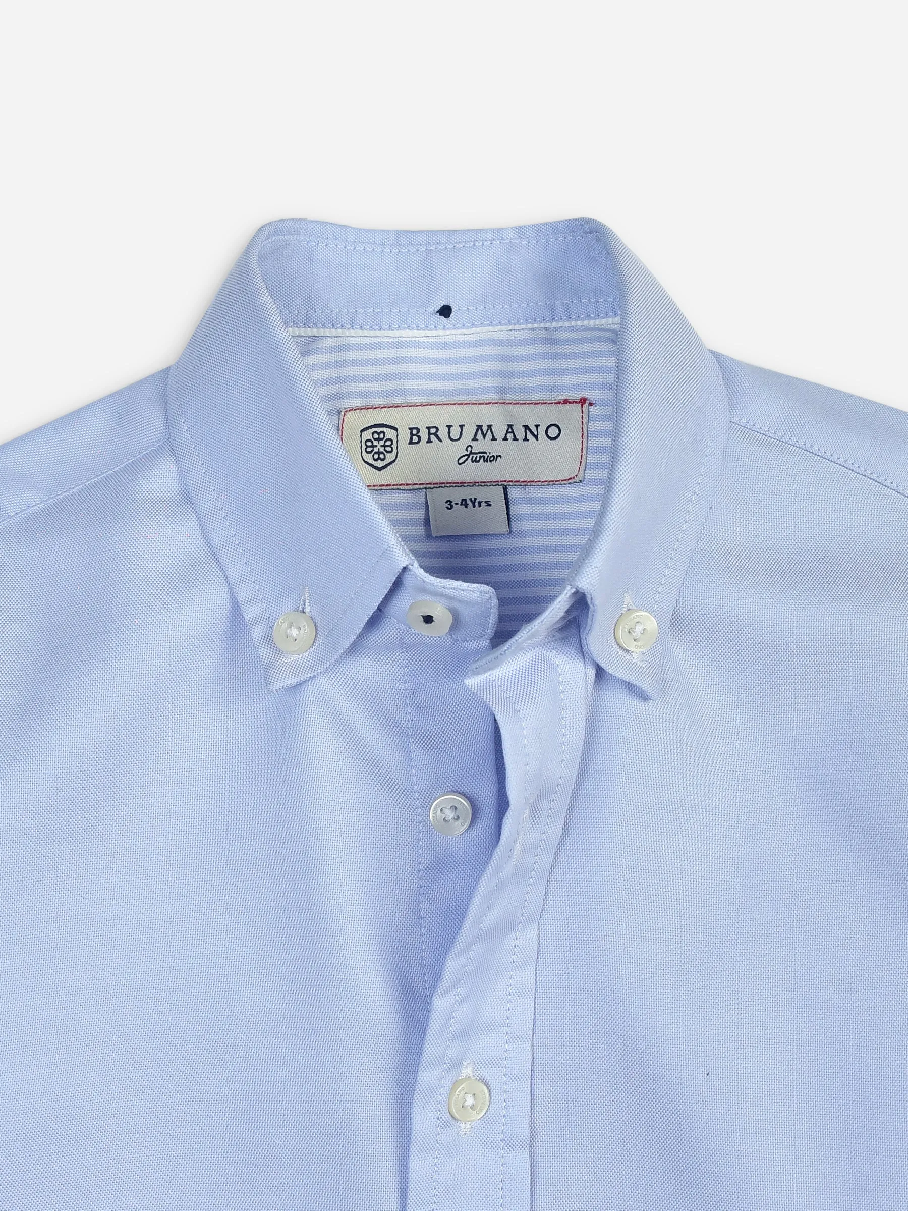 Basic Blue Oxford Long Sleeve Casual Shirt