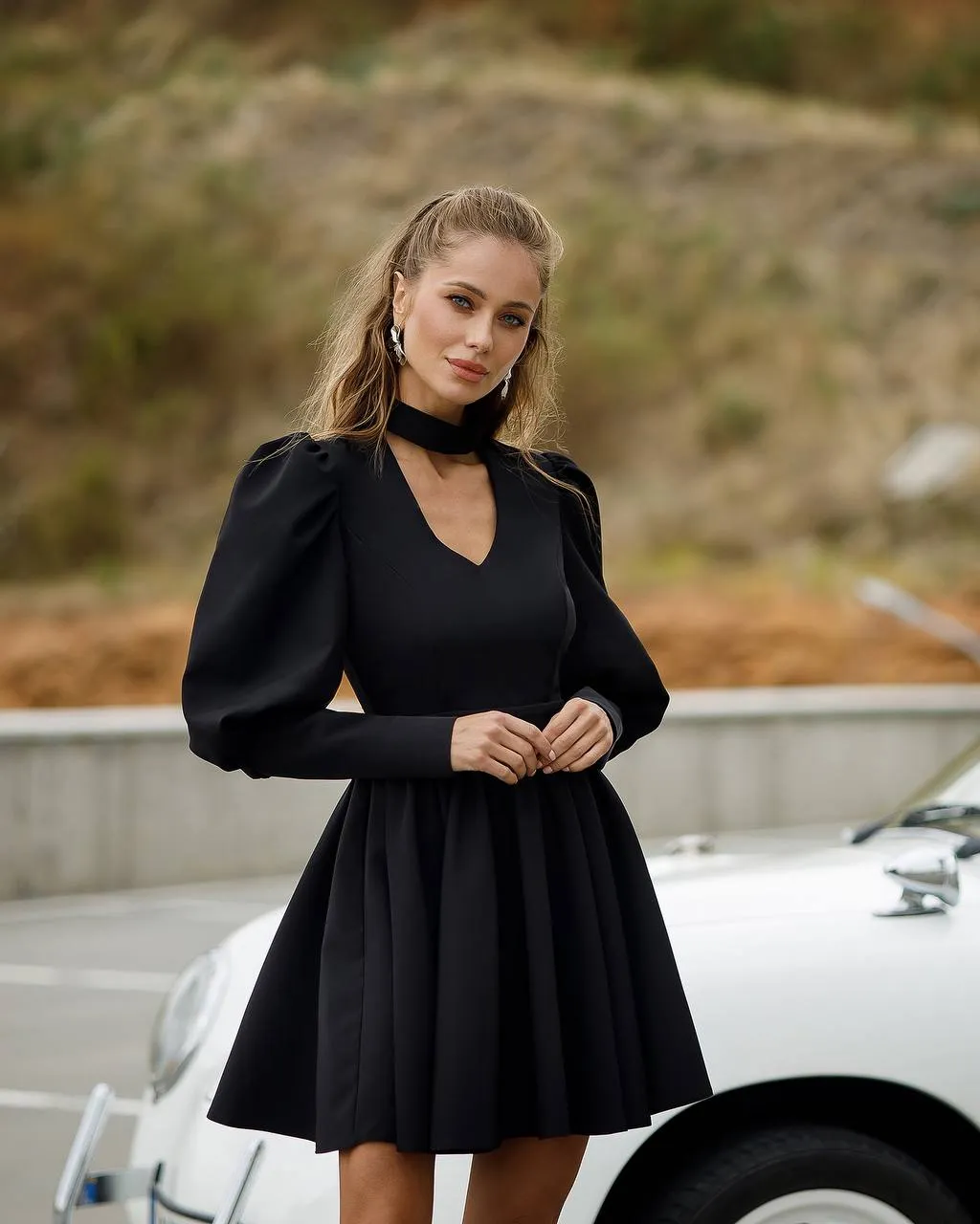 Black long sleeve dress “Verona”