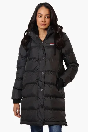 Canada Weather Gear Side Slit Puffer Parka Jacket - Black