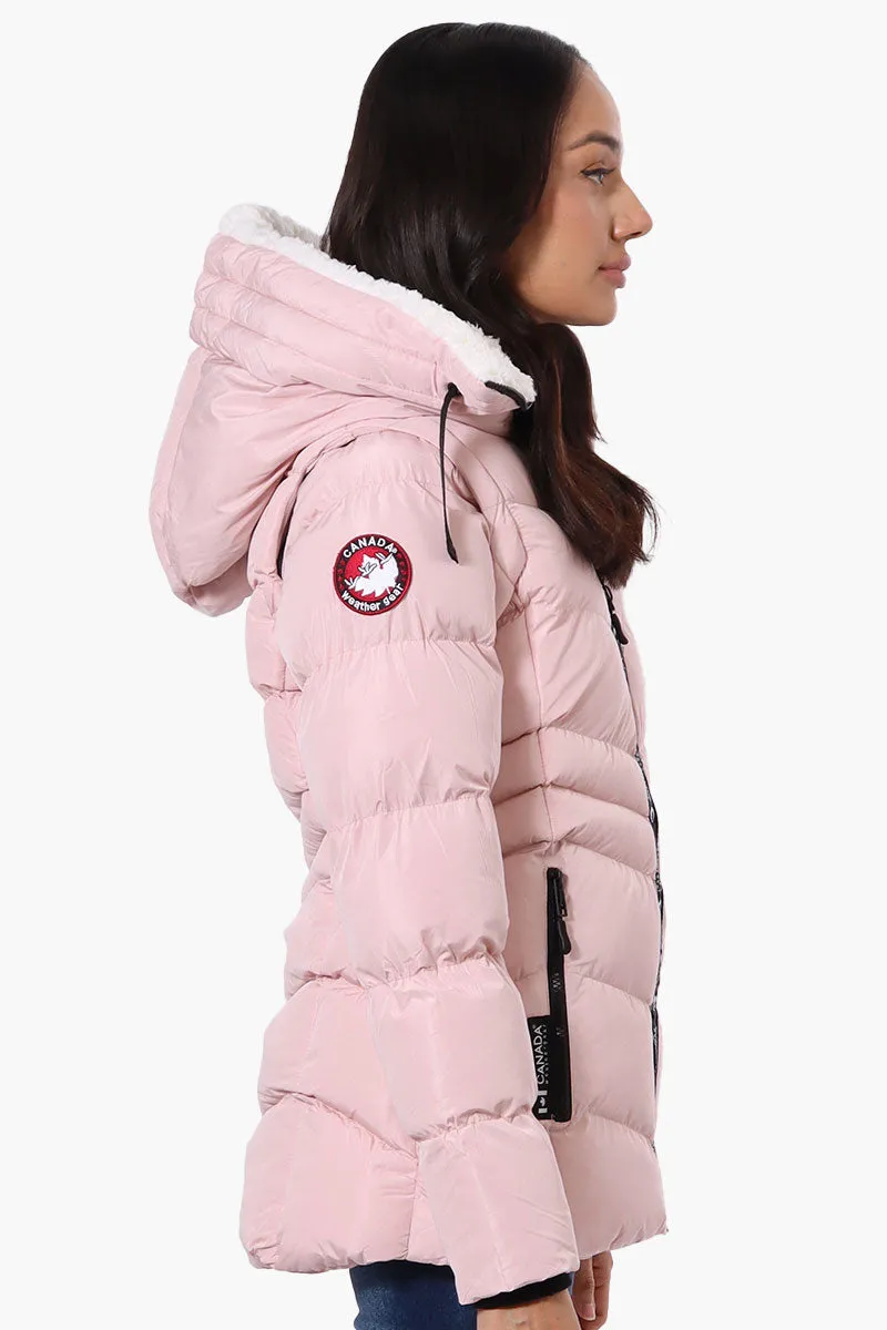 Canada Weather Gear Zip Off Sleeve Bomber Jacket - Pink