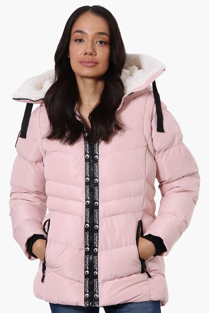 Canada Weather Gear Zip Off Sleeve Bomber Jacket - Pink