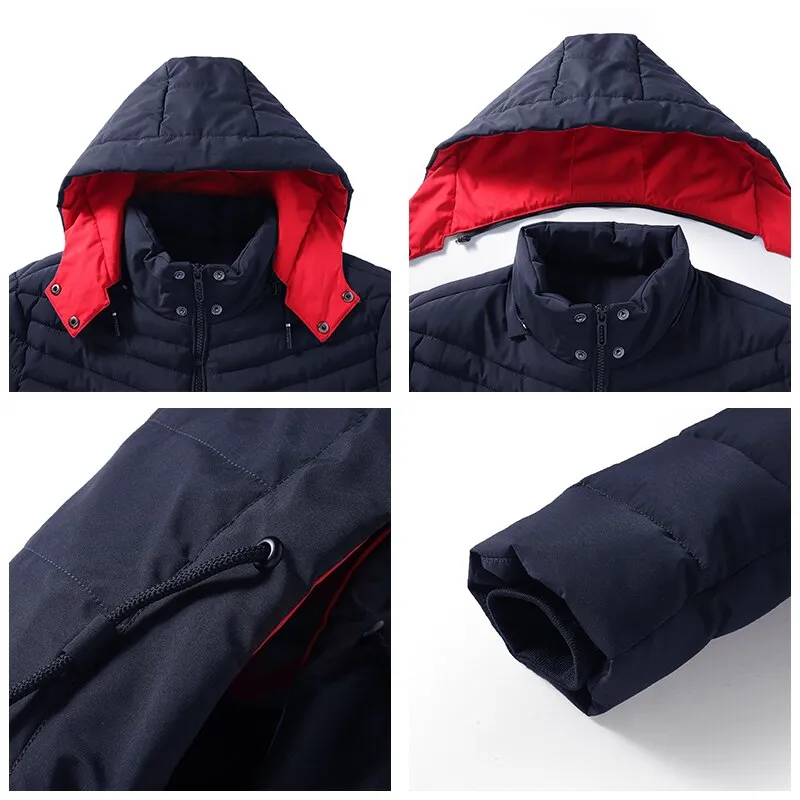 Casual Warm Fleece Waterproof Thick Jacket Parka