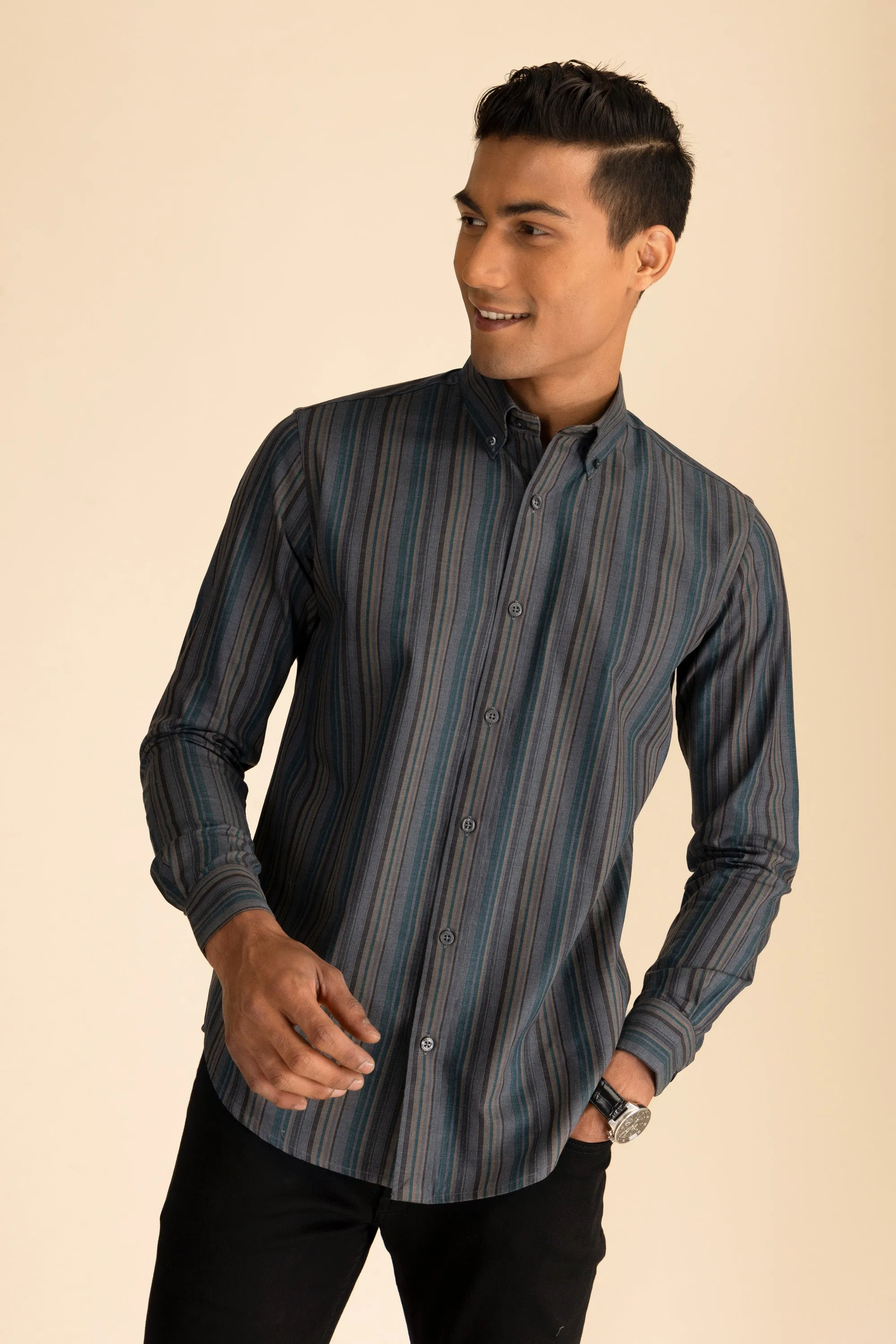 Charcoal Stripe Shirt