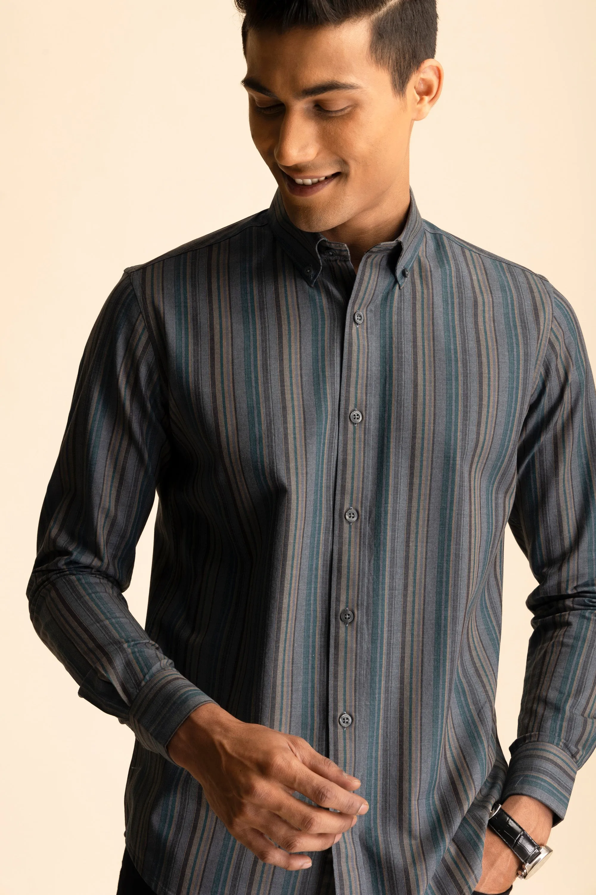 Charcoal Stripe Shirt