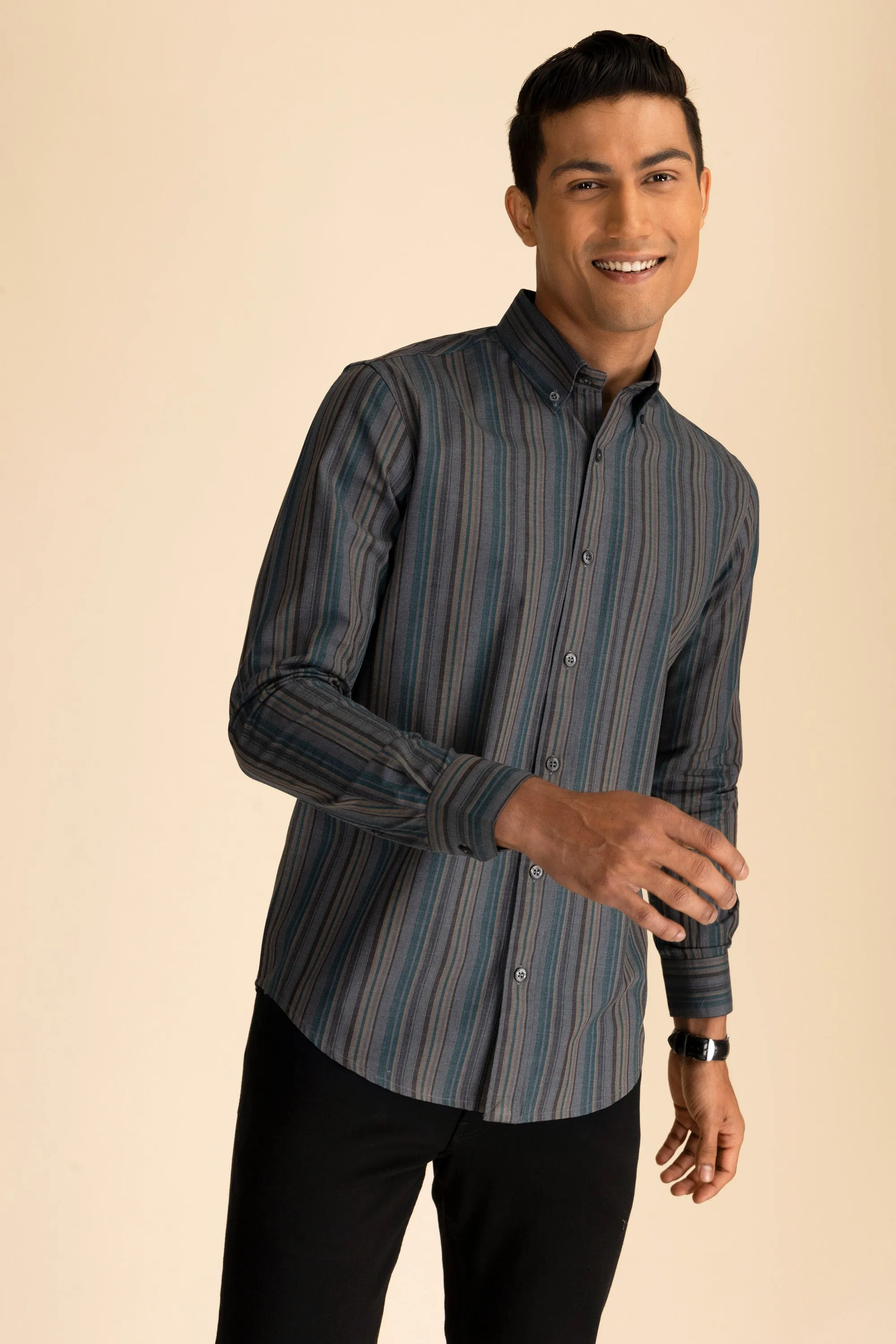 Charcoal Stripe Shirt