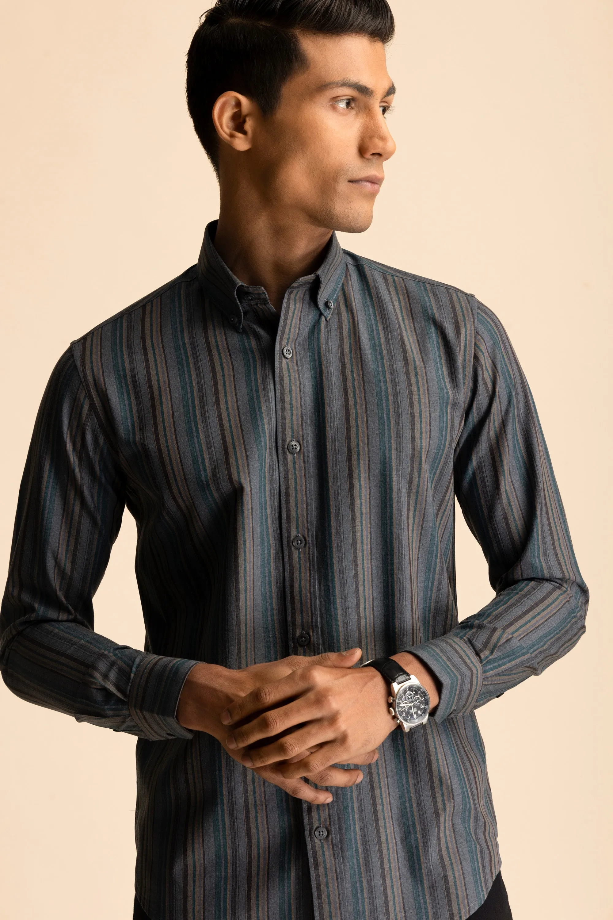 Charcoal Stripe Shirt