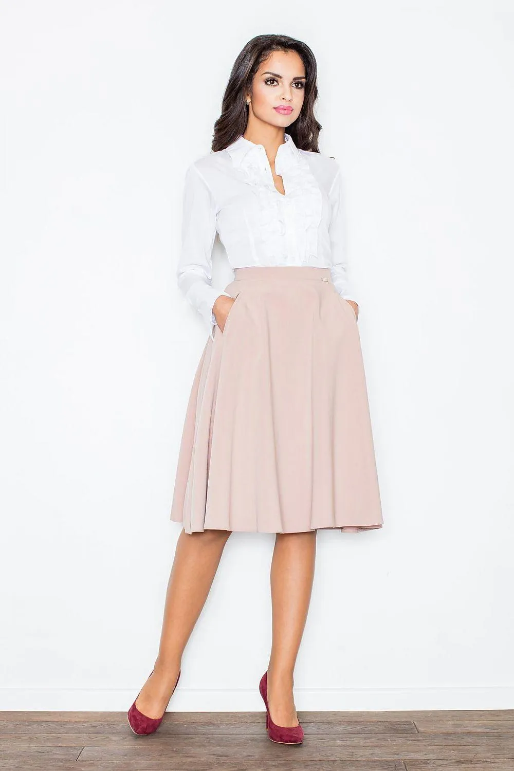 Chic Autumn Pleated Midi Skirt - A Wardrobe Staple