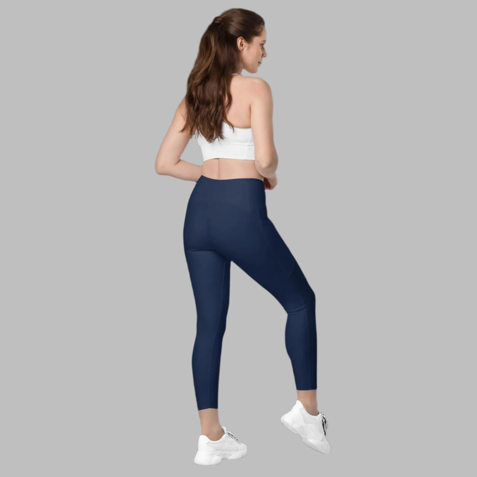 Classic High-Waist Leggings with Pockets (Plus Size)