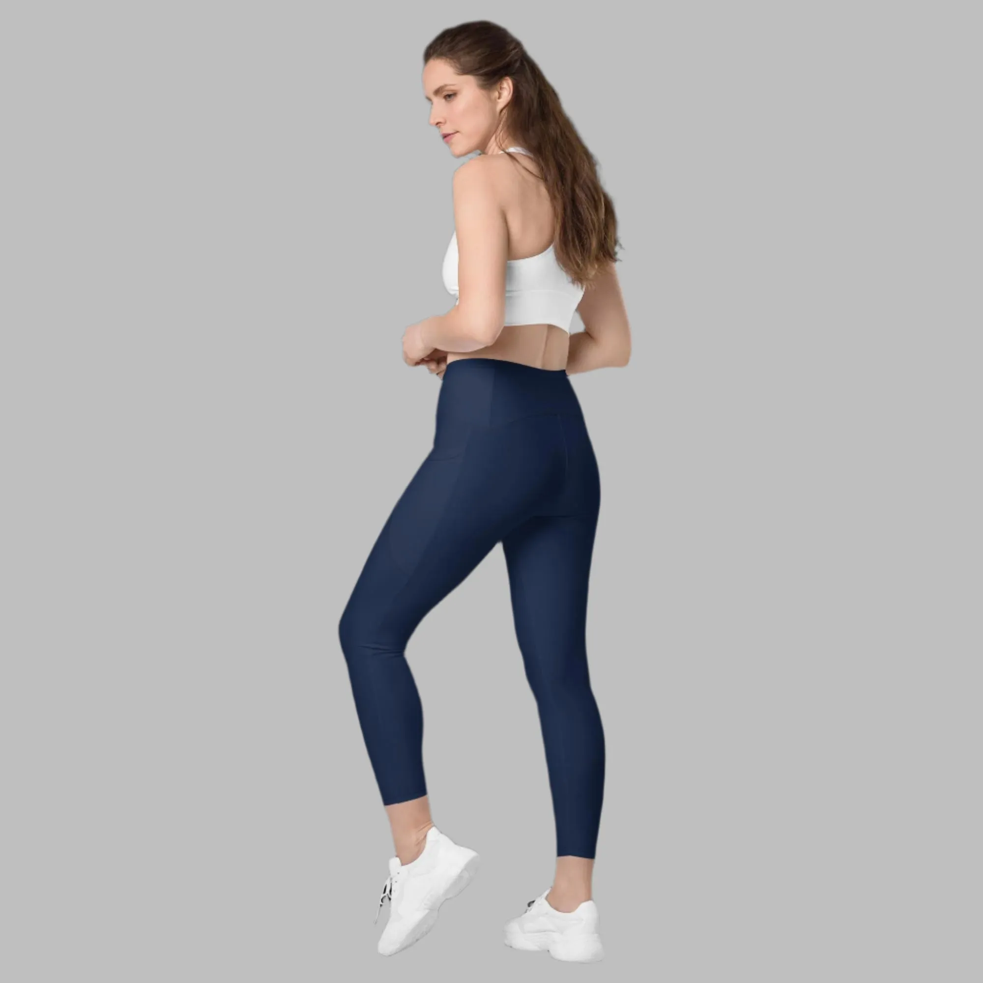 Classic High-Waist Leggings with Pockets (Plus Size)