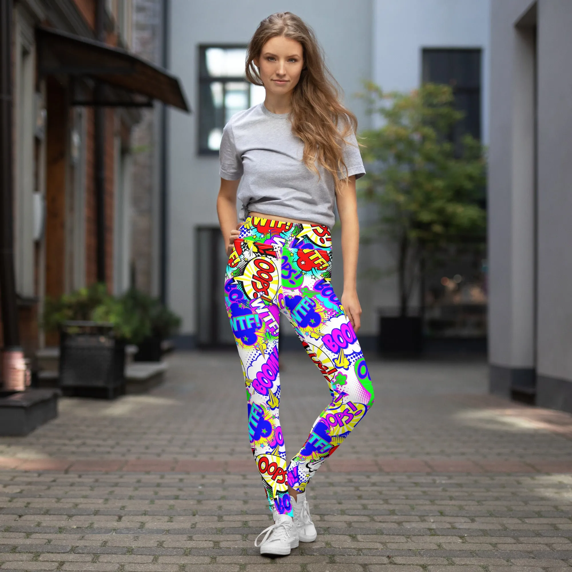 Colorful Cartoon Yoga Leggings Soft, Stretchy & Comfortable, lioness-love