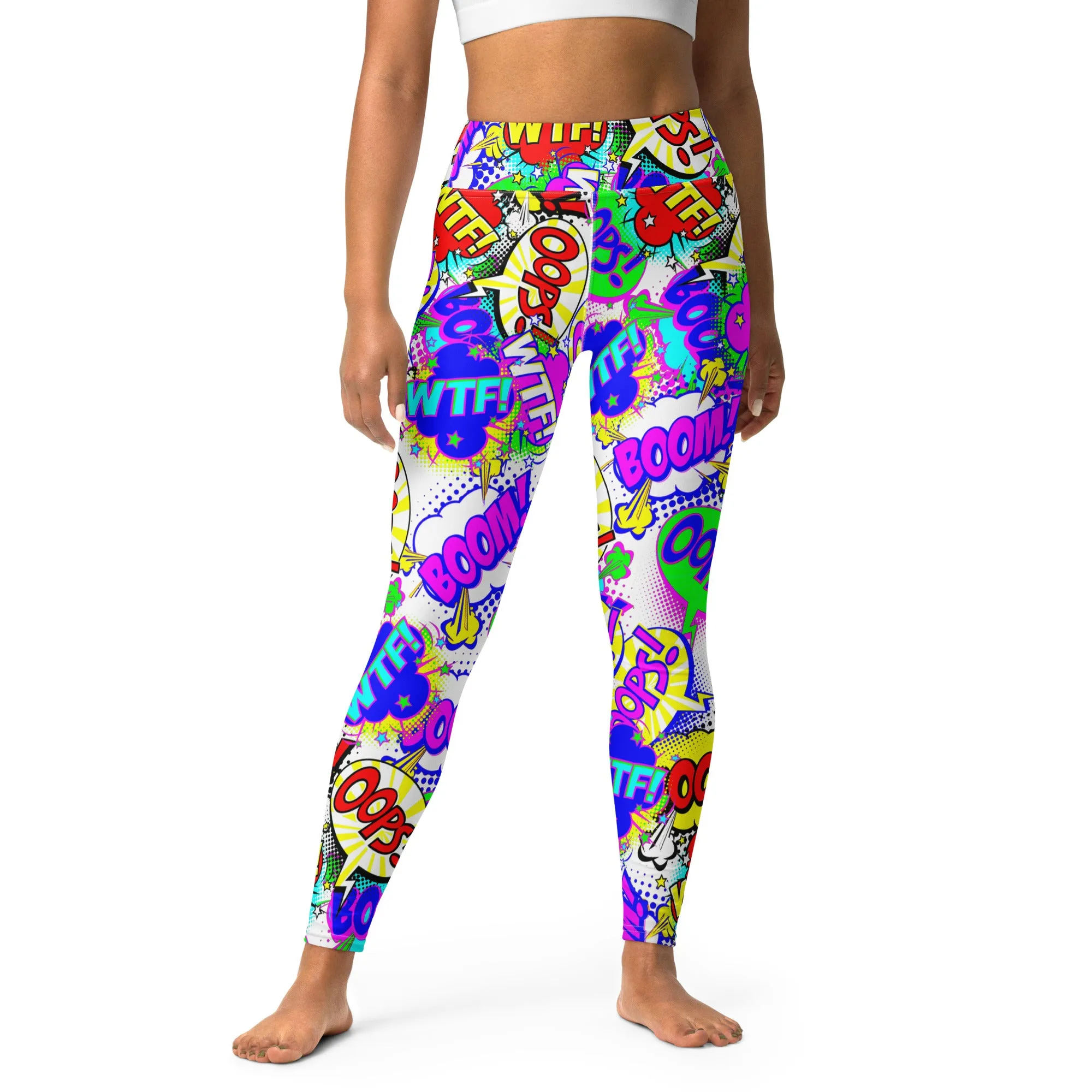 Colorful Cartoon Yoga Leggings Soft, Stretchy & Comfortable, lioness-love