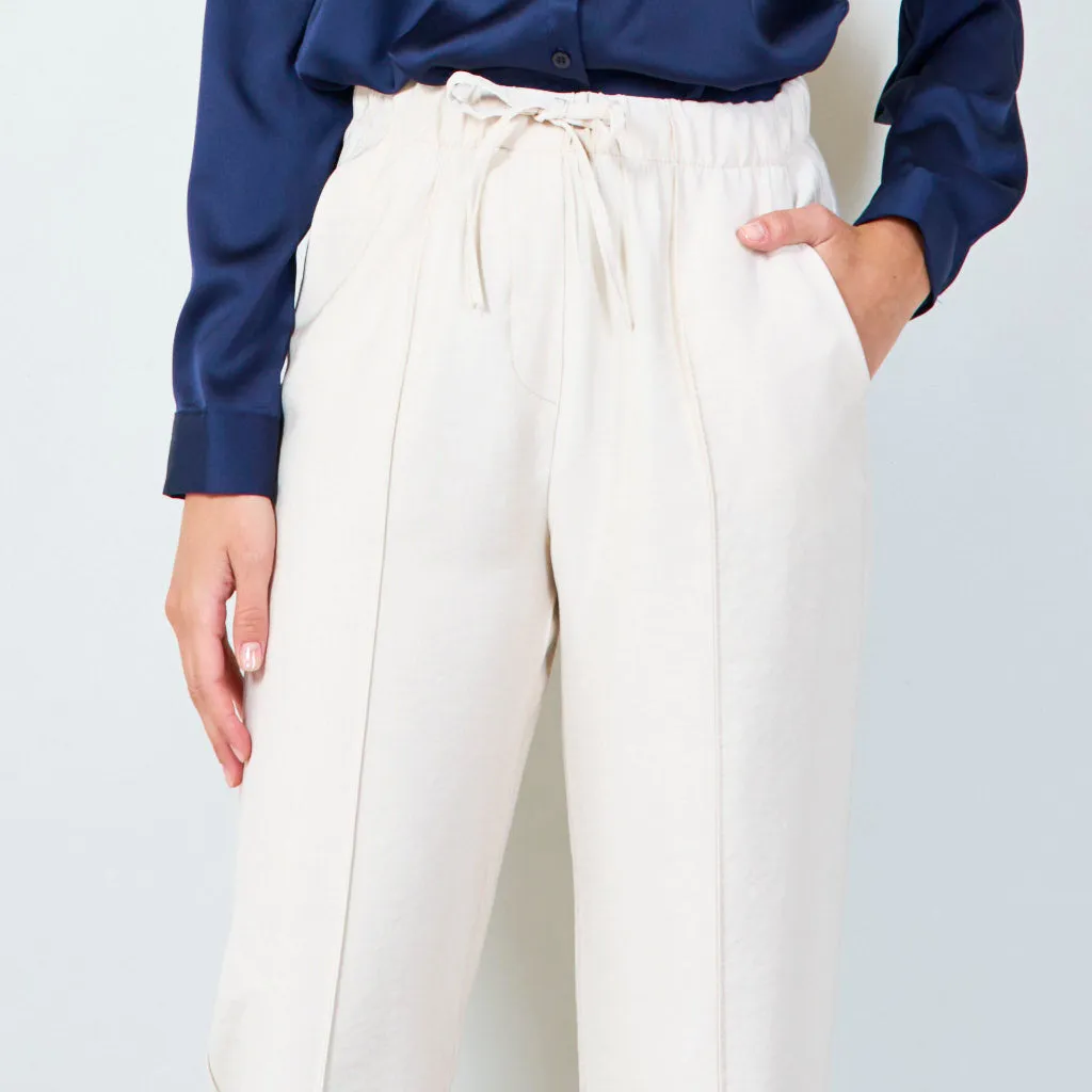 Comfortable elastic waist trousers wholesale