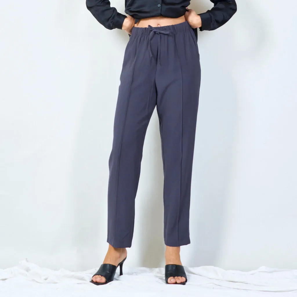 Comfortable elastic waist trousers wholesale