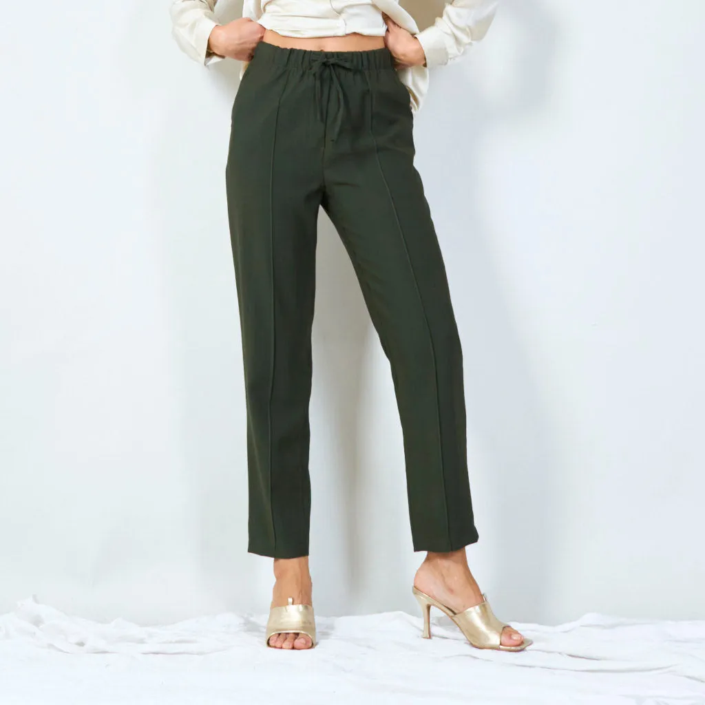 Comfortable elastic waist trousers wholesale