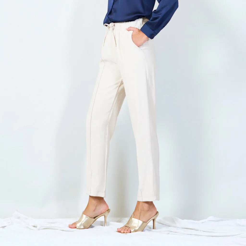 Comfortable elastic waist trousers wholesale