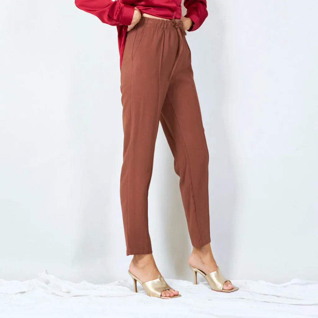 Comfortable elastic waist trousers wholesale