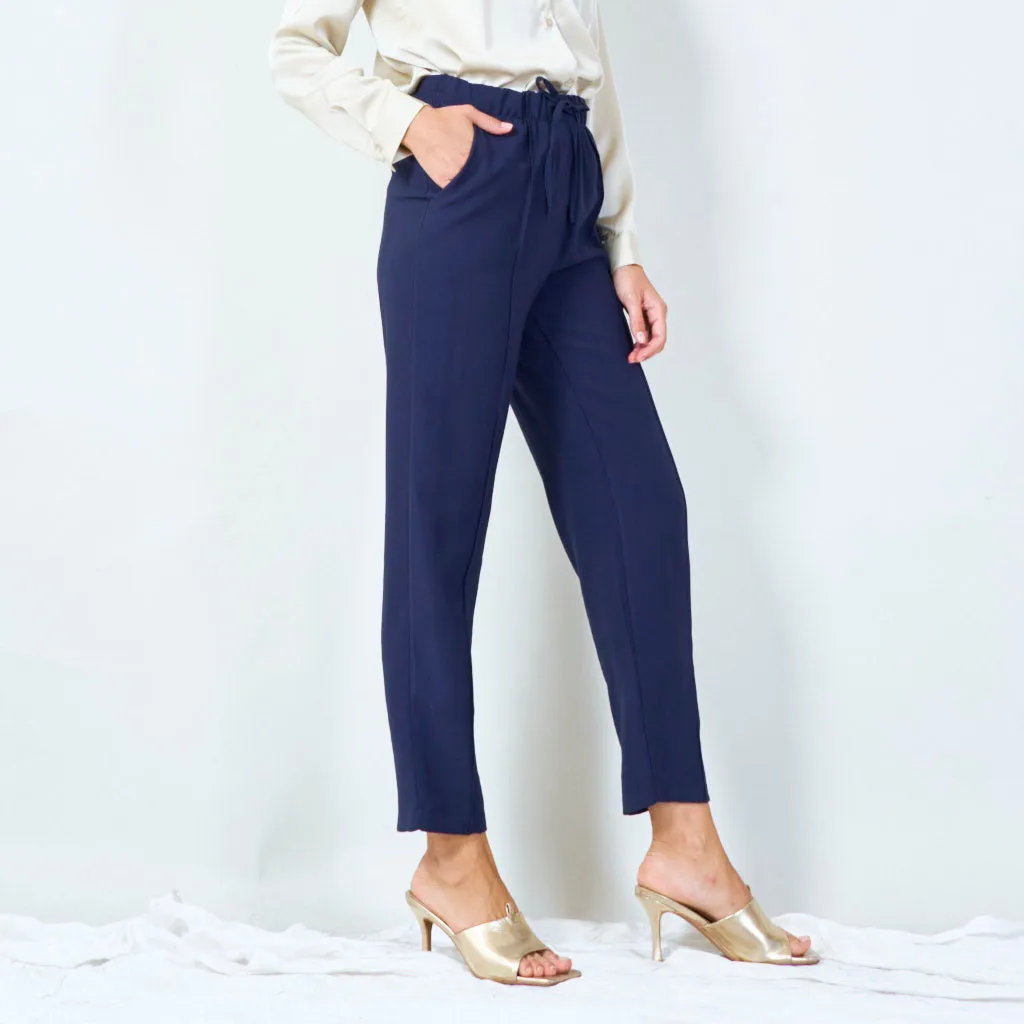 Comfortable elastic waist trousers wholesale