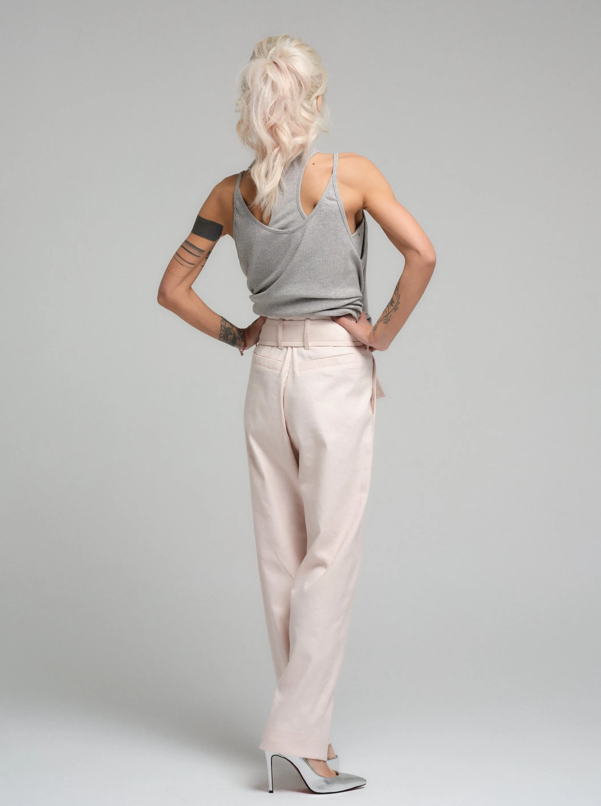 Cotton Pants with belt