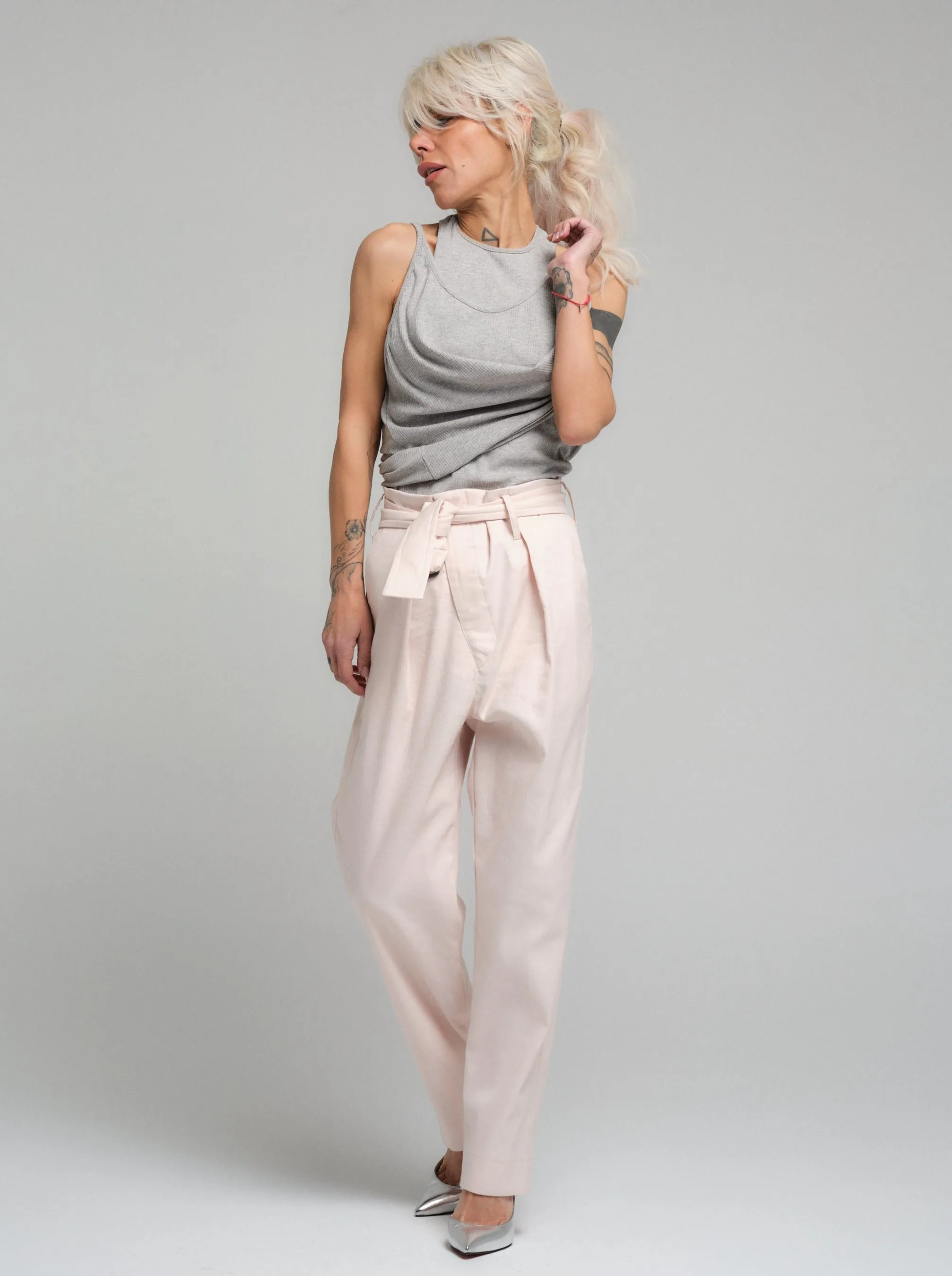 Cotton Pants with belt