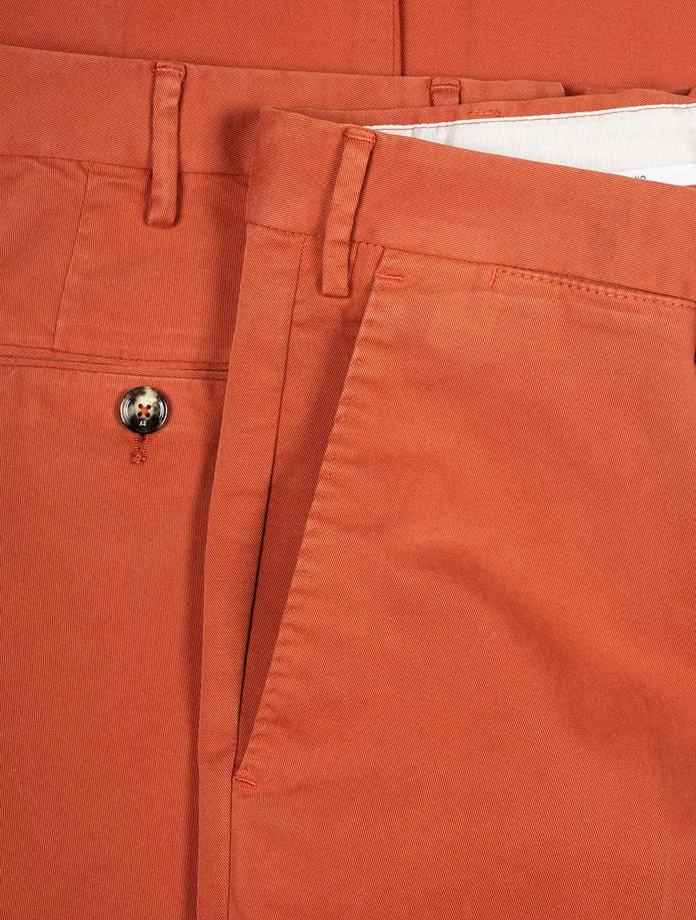 Cotton Slim Fit Chinos Rust