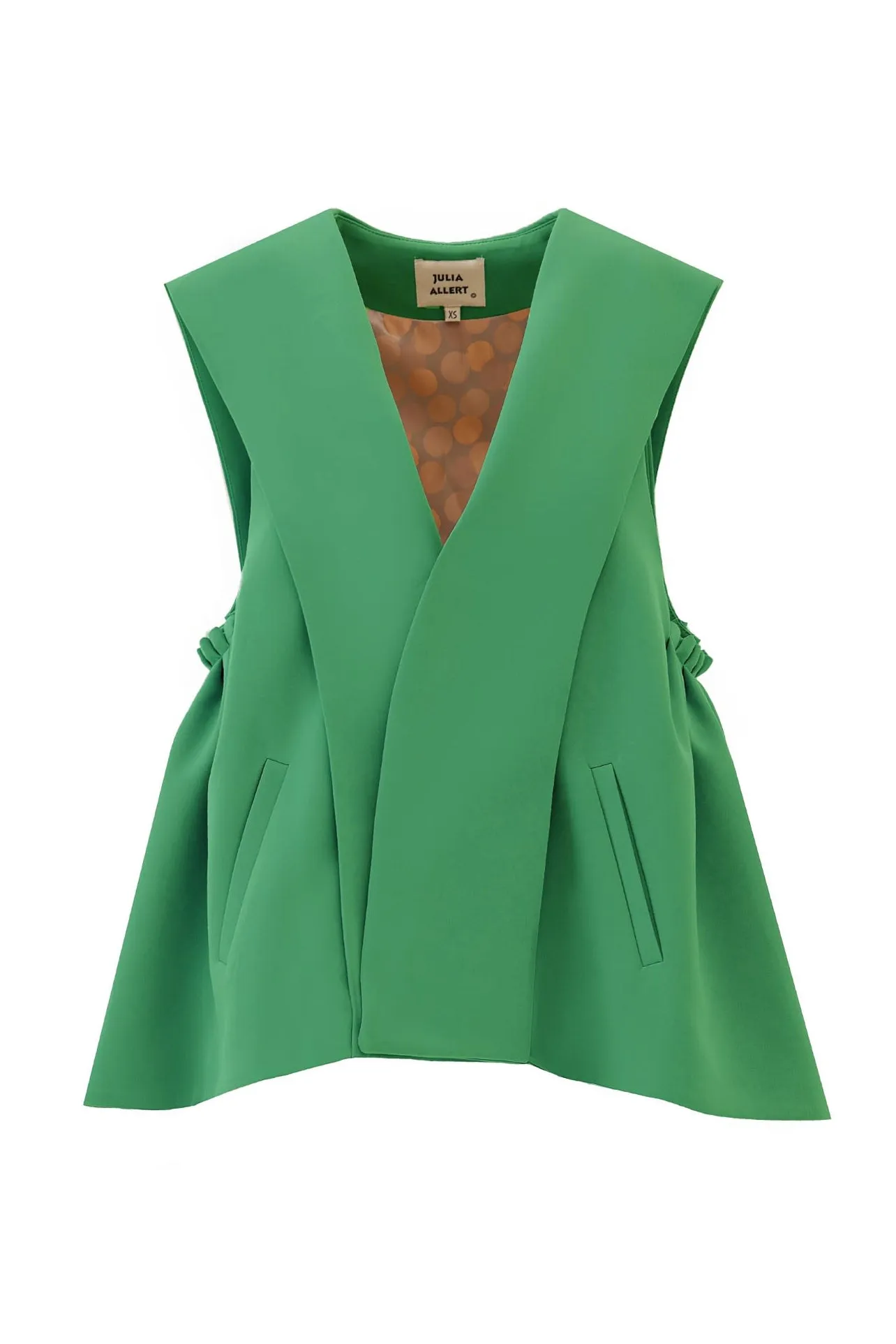 Designer Blazer Vest Green