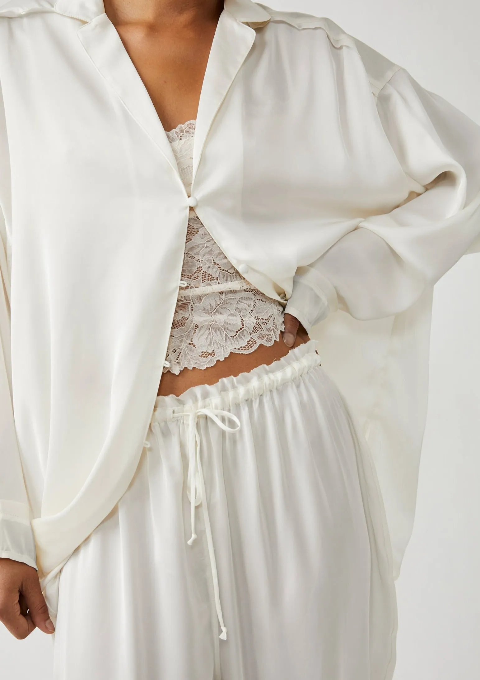 Dreamy Days Solid PJ Set | Ivory