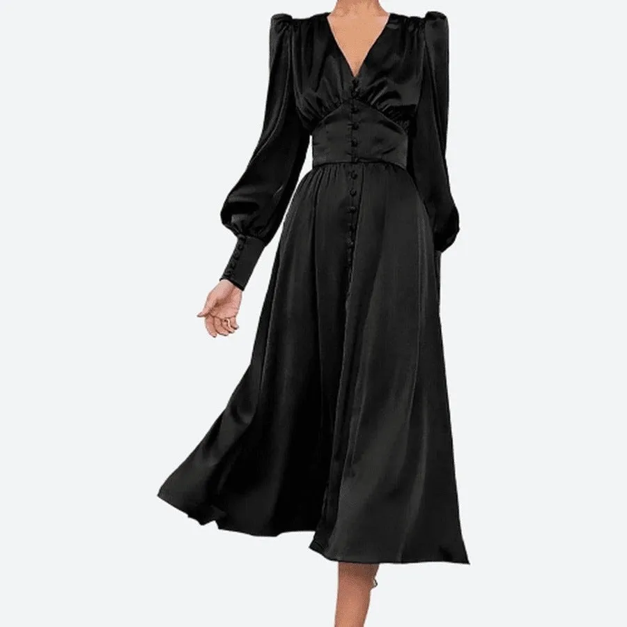 Elegant Long Sleeve Midi Dresses