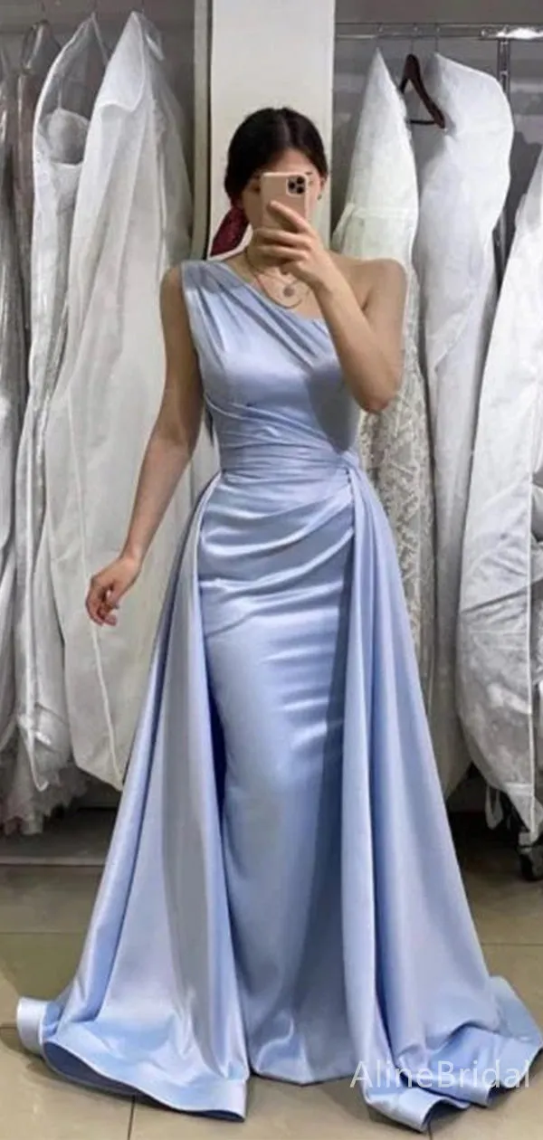 Elegant One Shoulder Mermaid Long Prom Dress,PD37843