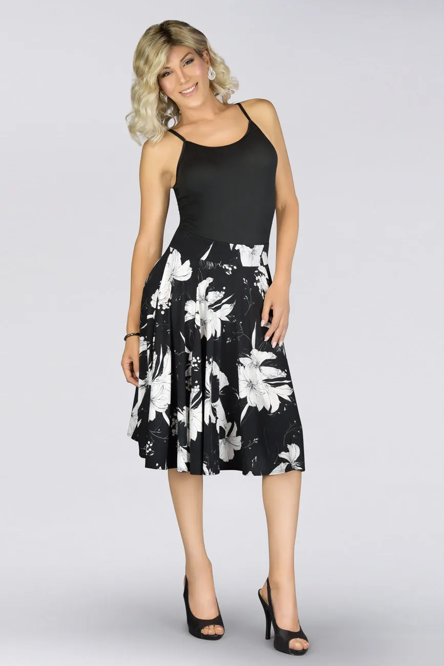 En Femme Flowing Swing Midi Skirt