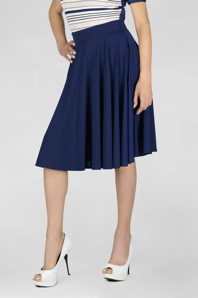 En Femme Flowing Swing Midi Skirt