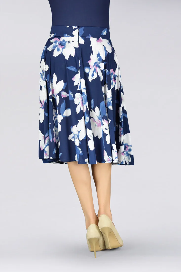 En Femme Flowing Swing Midi Skirt