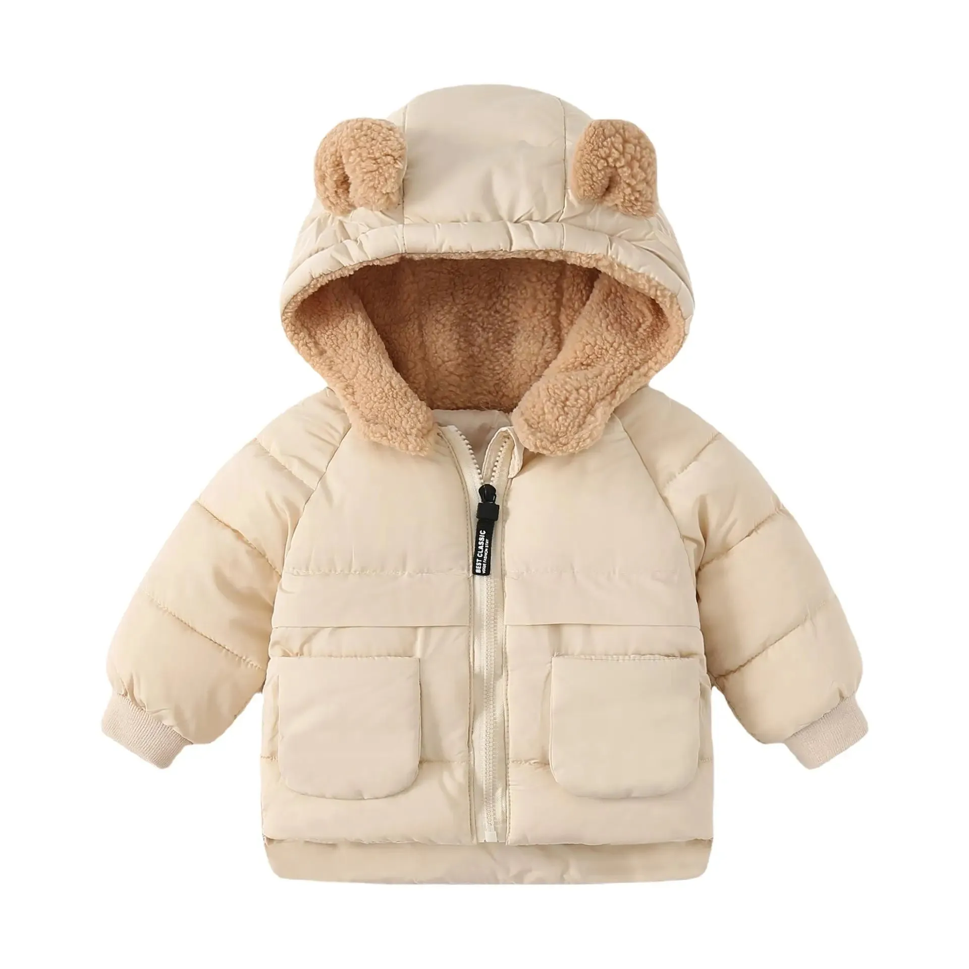 Fall Winter Children Boy Parkas Cartoon Bear Ears Little Girl Jacket Coat 1-6 Years Kids Boy Outerwear Outfit