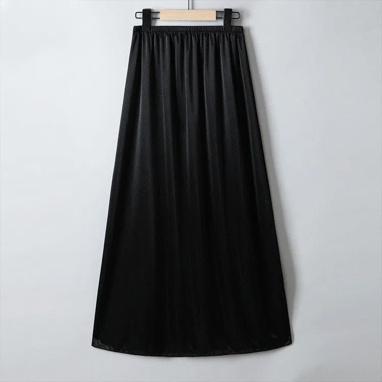 Fashionable Thin Silk Satin Skirt