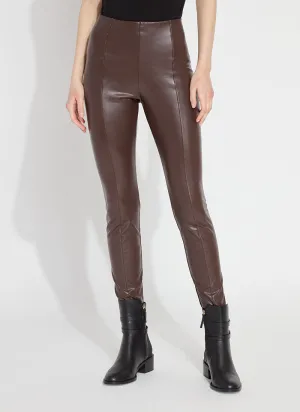 Faux Leather Leggings - Dark Mocha