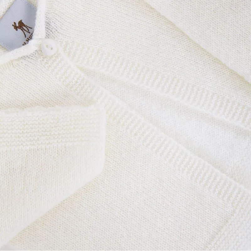 G.H.Hurt & Son Cashmere Baby Cardigan - White