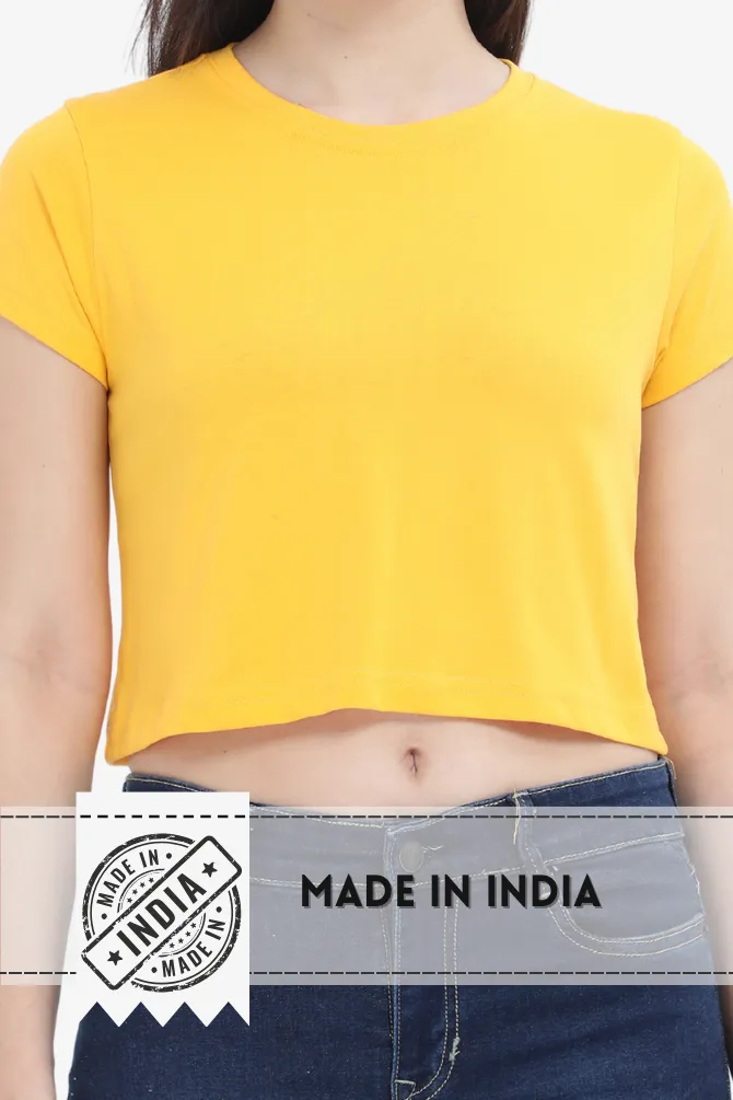 Golden Yellow Crop Tops for women