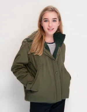 Khaki Green Classic Quilted Parka