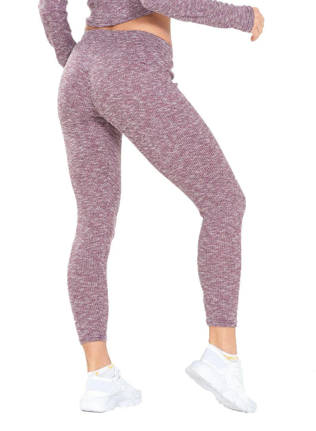 Knitted Comfortable Elastic Waistband Leggings