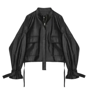 Kulta - women's leather jacket with box-cut