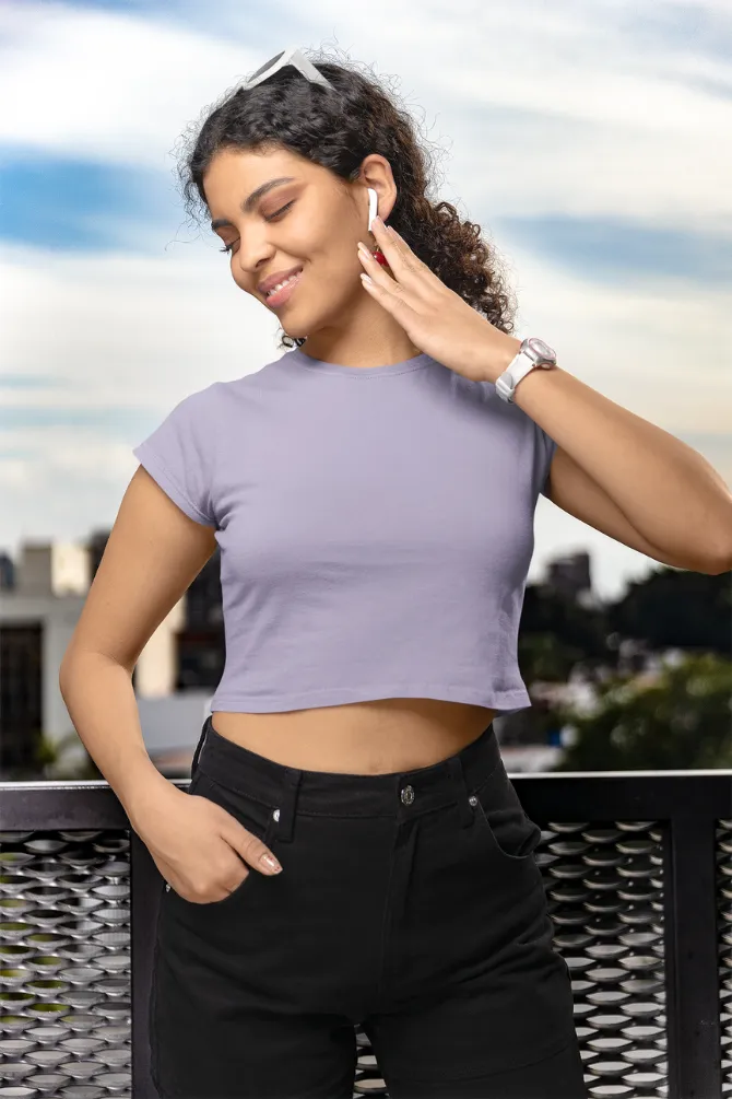 Lavender Crop Tops for women