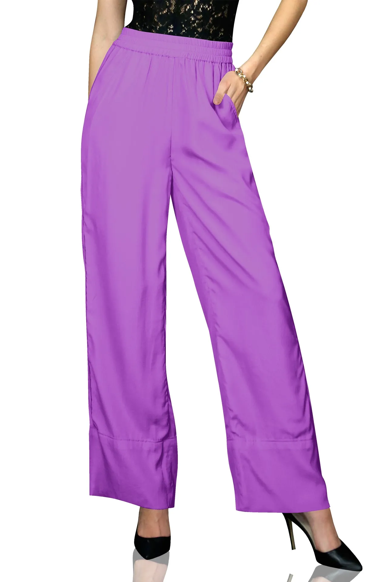 Lavender Wide Leg Pants