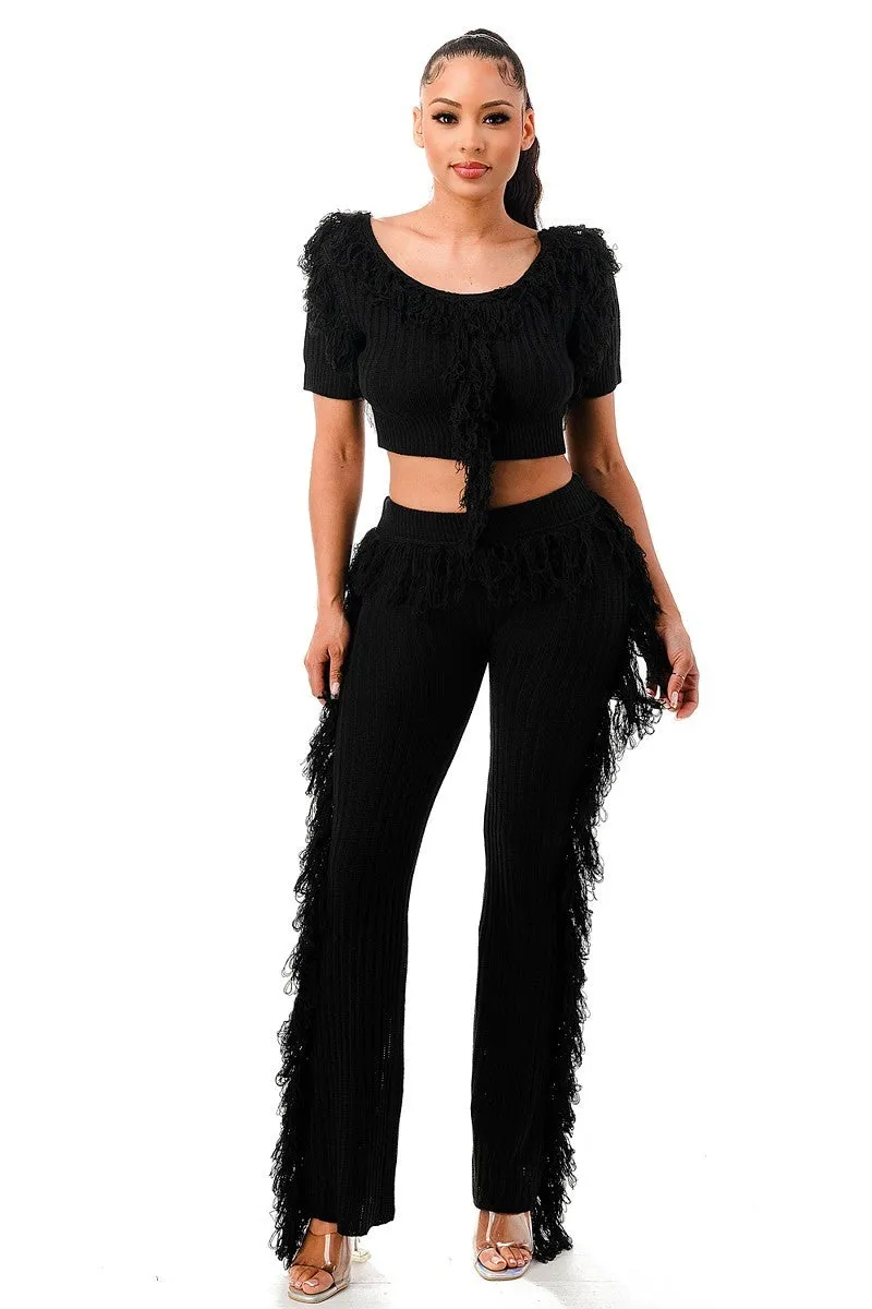 Lets Dance Fringe Outfit Set - 4 colors