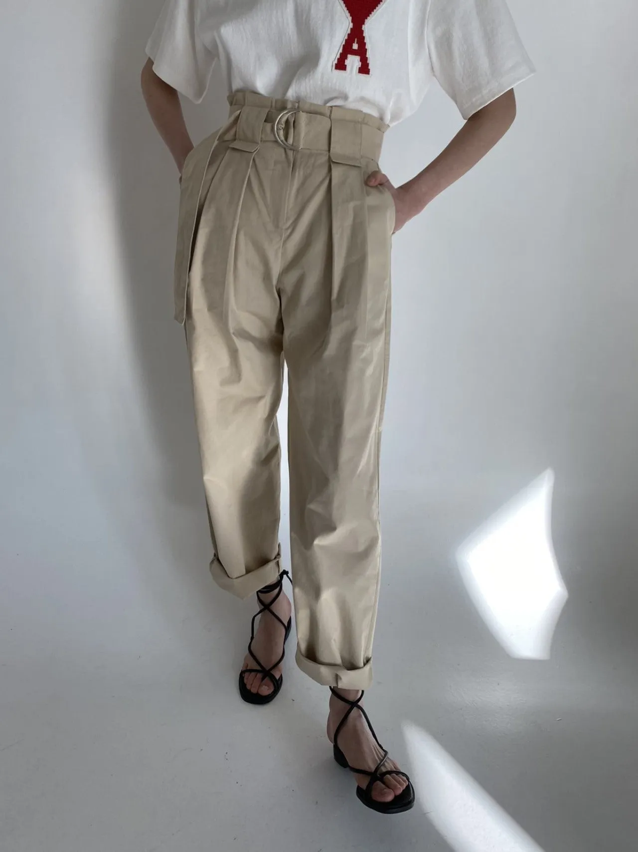 LEVE BELTED TROUSERS