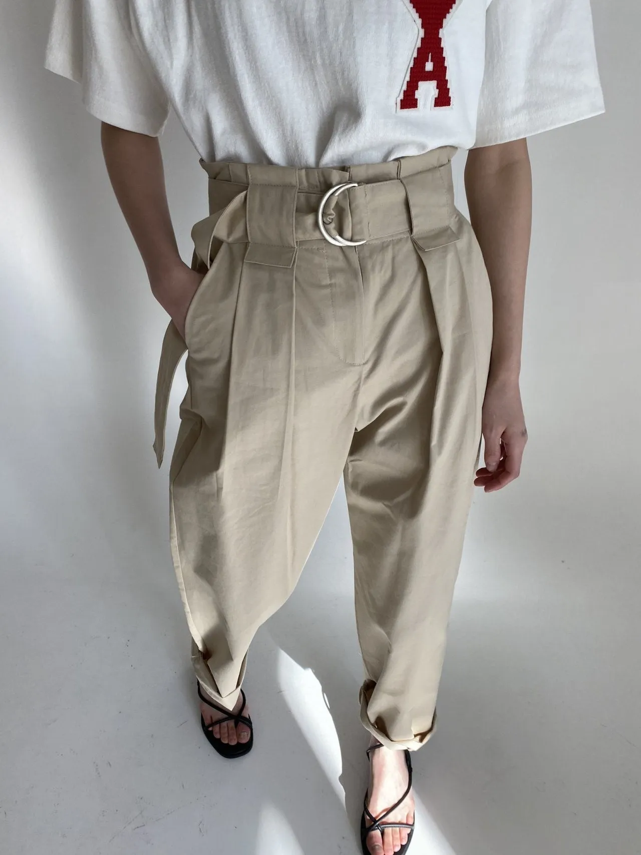 LEVE BELTED TROUSERS