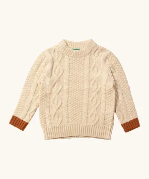 LGR From One To Another Oatmeal Aran Knitted Jumper